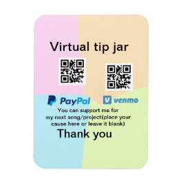Ímã Dádiva virtual jar q r código doação de moeda PayP
