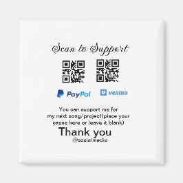 Imã Dádiva virtual jar q r código doação de moeda PayP