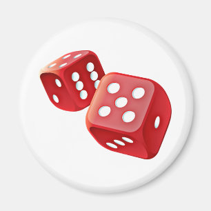 Imã dados vermelhos