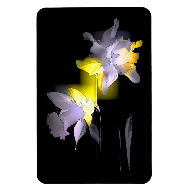 Ímã Daffodils Cubist (Vertical)