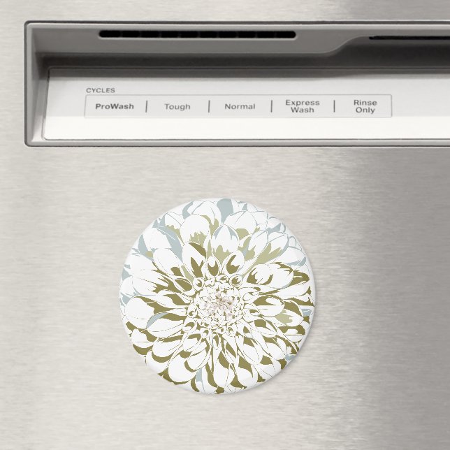 Imã Dahlia flower refrigerator magnet (In Situ (Dishwasher))