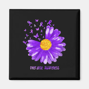 Imã Daisy Butterfly Roxo Sensibilização para a Sobredo