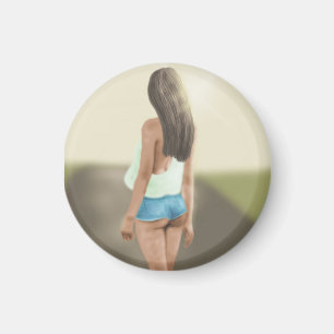 IMÃ DAISY DUKGIRL SHORTS ART MAGNET