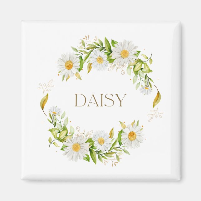 Imã Daisy Flower Magnet para abril (3) (Frente)