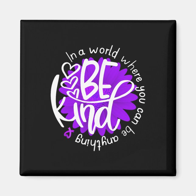 Imã Daisy Flower Seja Kind Purple Overdose Sensibence  (Frente)