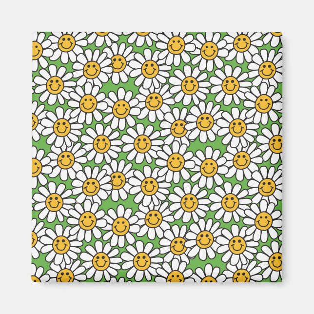 Imã Daisy Flowers Pattern (Frente)