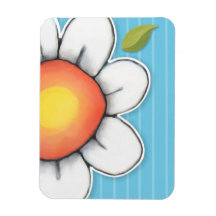 Daisy Joy Blue Premium Magnet