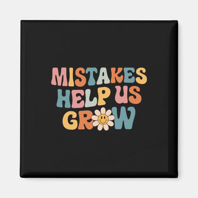 Imã Daisy Positive Growth Mindset Retro Professor Back (Frente)
