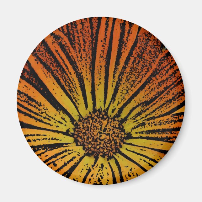 Imã Daisy Woodcut (Frente)