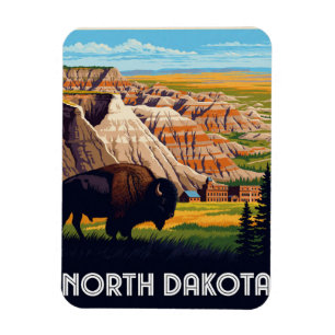 Ímã Dakota do Norte EUA Badlands e Viagem pela Pradari