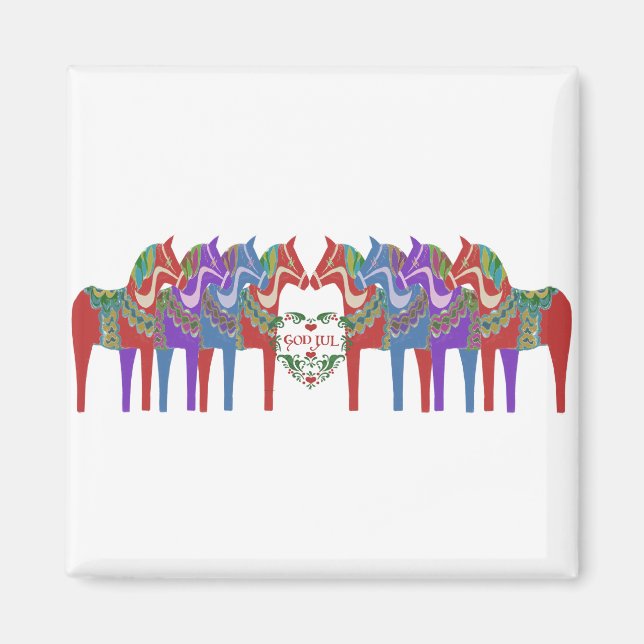 Imã Dala escandinava Cavalos Deus Natal (Frente)