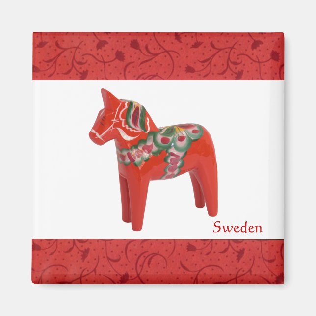 Imã Dala Horse Scandinávia Sueco (Frente)