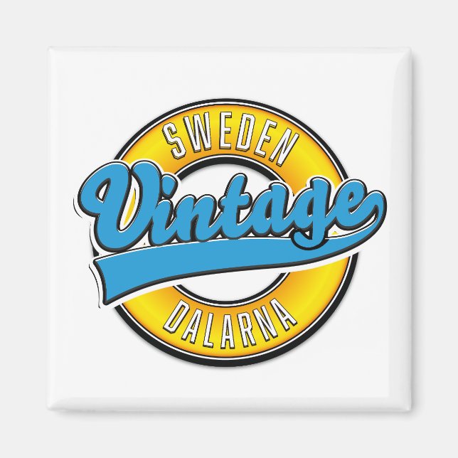 Imã Dalarna Suecia Vintage (Frente)