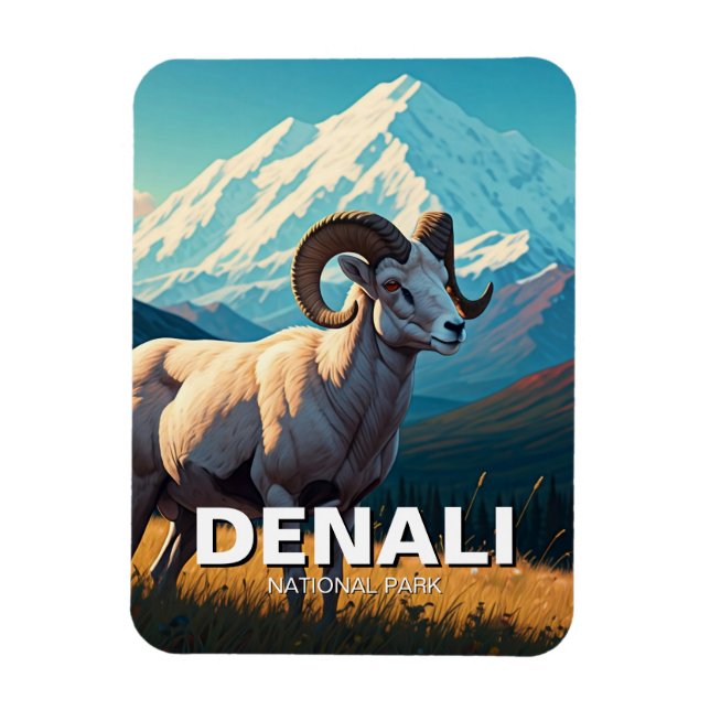 Ímã Dall Sheep no Parque Nacional de Denali no Alasca (Vertical)