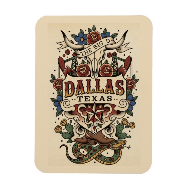 Ímã Dallas Texas (Vertical)