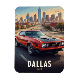 Ímã Dallas Texas Carro de Desempenho Clássico 1973