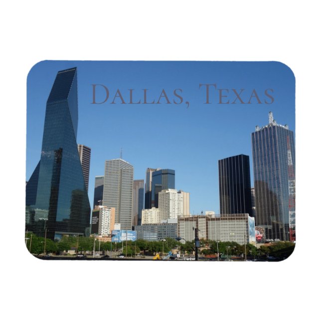 Ímã Dallas Texas Designer Magnet (Horizontal)