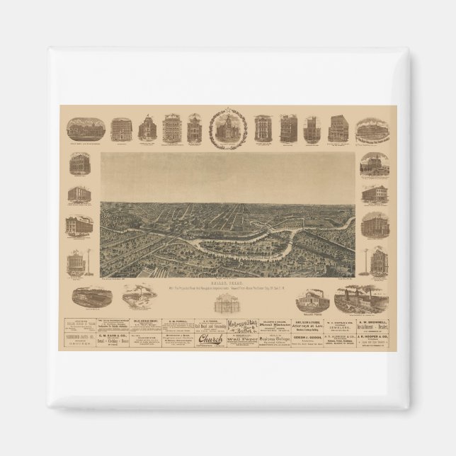 Imã Dallas Texas em 1892 (Frente)