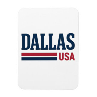 Ímã Dallas USA Logo Vintage Design Patriótico