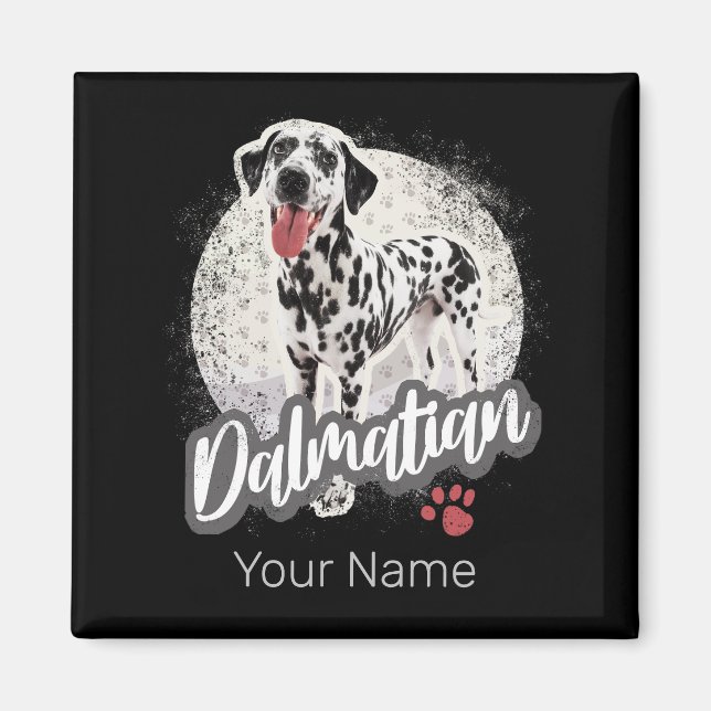 Imã Dalmaciano Com Pata Vintage Design De Cães (Frente)