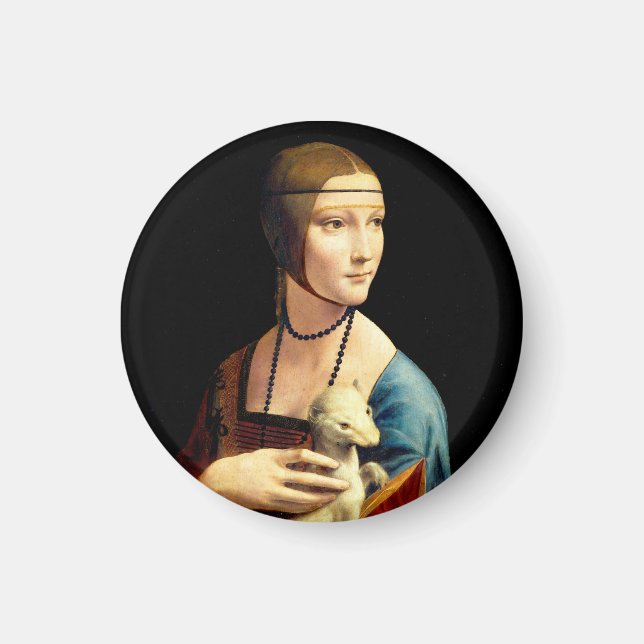 Imã Dama com Arminho de Leonardo Da Vinci (Frente)