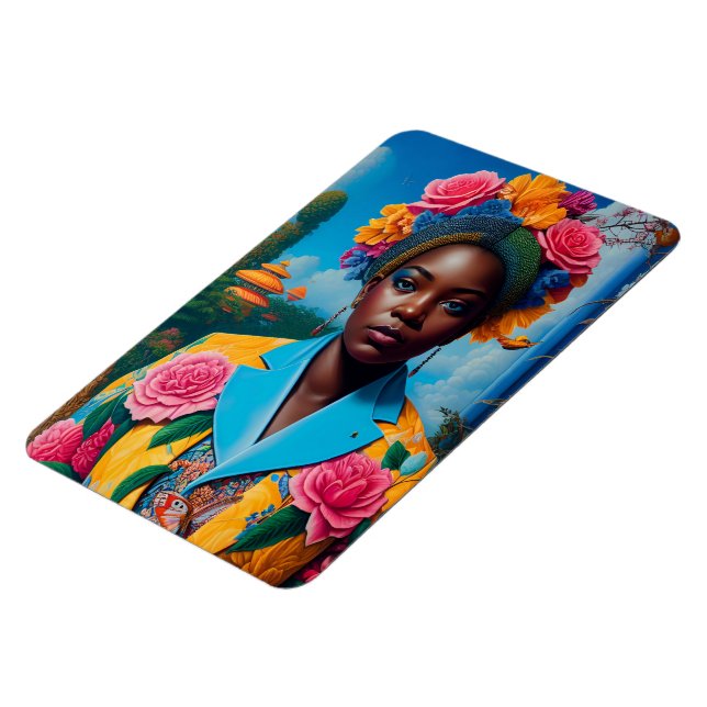 Ímã Dama com um blazer floral (Left Side)
