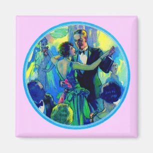 Imã dama e cavalheiro dos anos 1920 na pista de dança