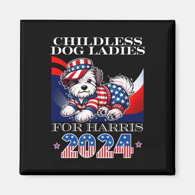 Imã Damas De Cachorro Para Harris 2024 Kamala Presiden (Frente)
