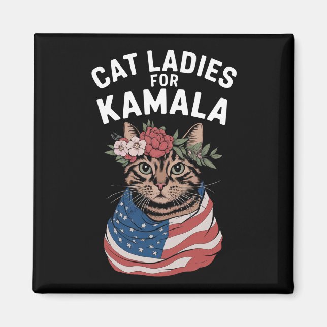 Imã Damas dos Gatos Para Kamala Dama dos Gatos Harris  (Frente)