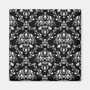 Imã Damasco preto e branco