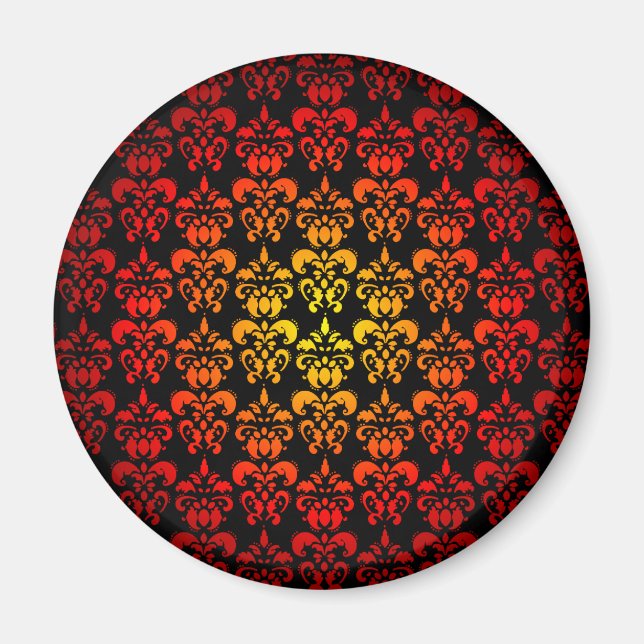 Imã Damasco vermelho, amarelo e preto (Frente)