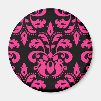 Imã Damasco vitorioso rosa-quente e preto