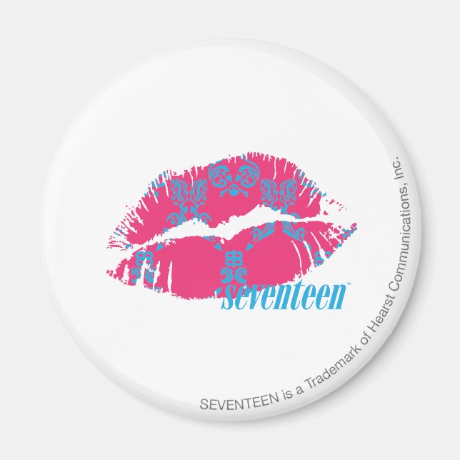 Imã Damask Aqua-Magenta (Frente)