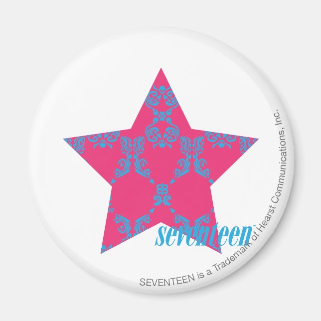 Imã Damask Aqua-Magenta 2 (Frente)