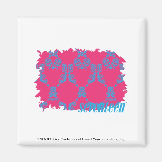 Imã Damask Aqua-Magenta 3 (Frente)