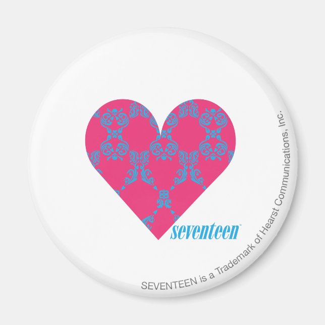 Imã Damask Aqua-Magenta 4 (Frente)