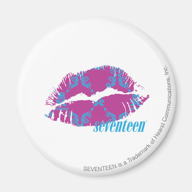 Imã Damask Aqua-Purple (Frente)