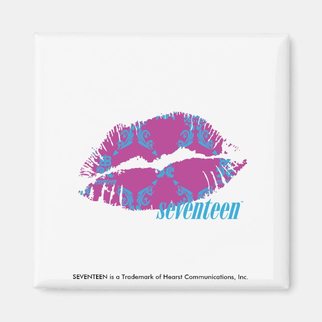 Imã Damask Aqua-Purple (Frente)