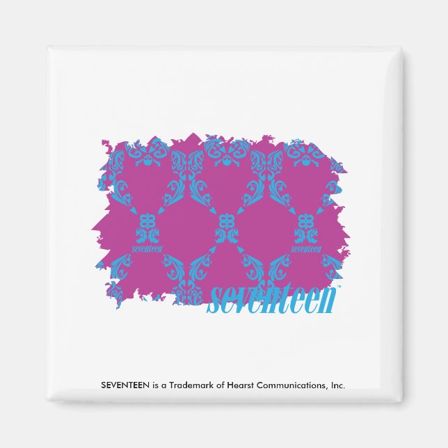 Imã Damask Aqua-Purple 2 (Frente)