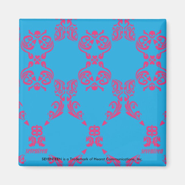 Imã Damask Magenta-Aqua (Frente)