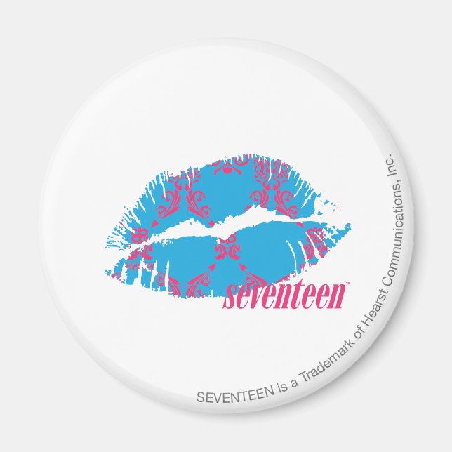 Imã Damask Magenta-Aqua (Frente)