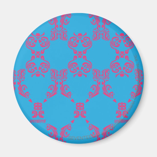 Imã Damask Magenta-Aqua (Frente)
