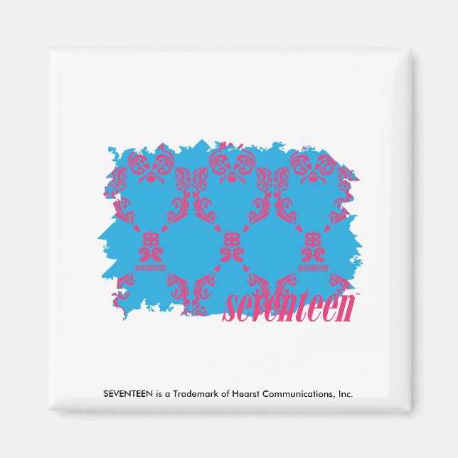 Imã Damask Magenta-Aqua 4 (Frente)