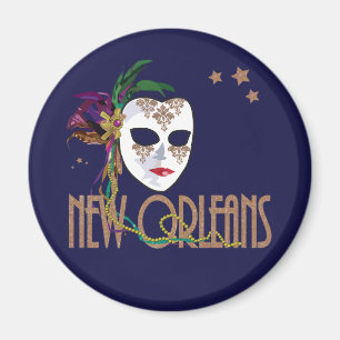 Imã Damask New Orleans Mask Magnet