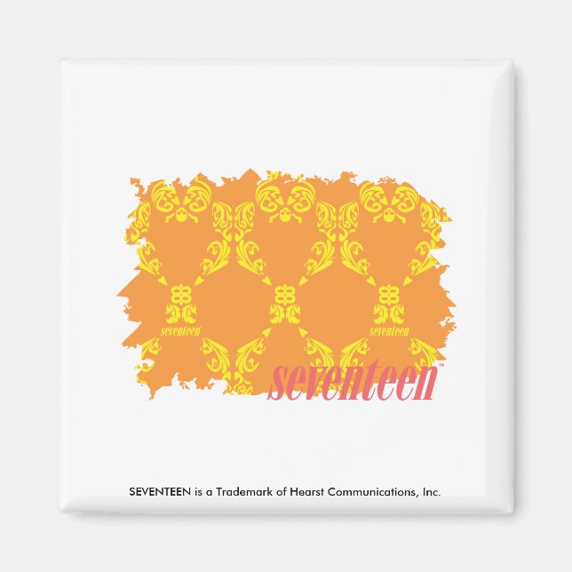 Imã Damask Orange-Yellow 4 (Frente)