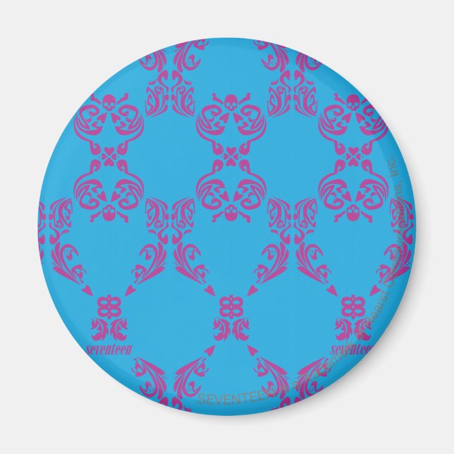 Imã Damask Purple-Aqua (Frente)
