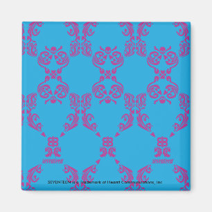 Imã Damask Purple-Aqua