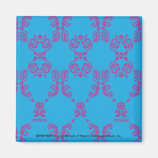 Imã Damask Purple-Aqua (Frente)