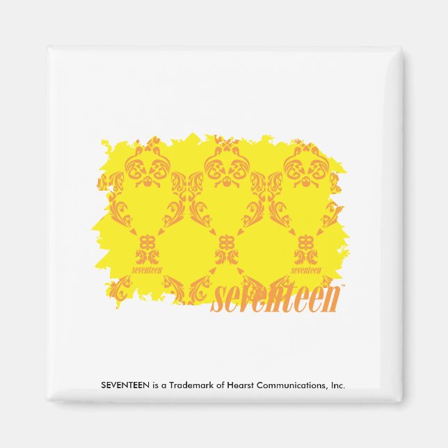 Imã Damask Yellow-Orange 2 (Frente)