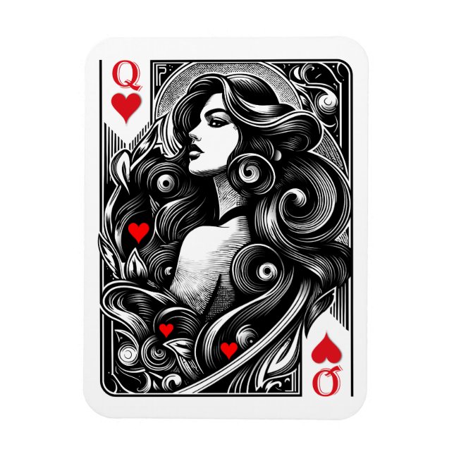 Ímã Dame de cœur à vous l'honneur  (Vertical)